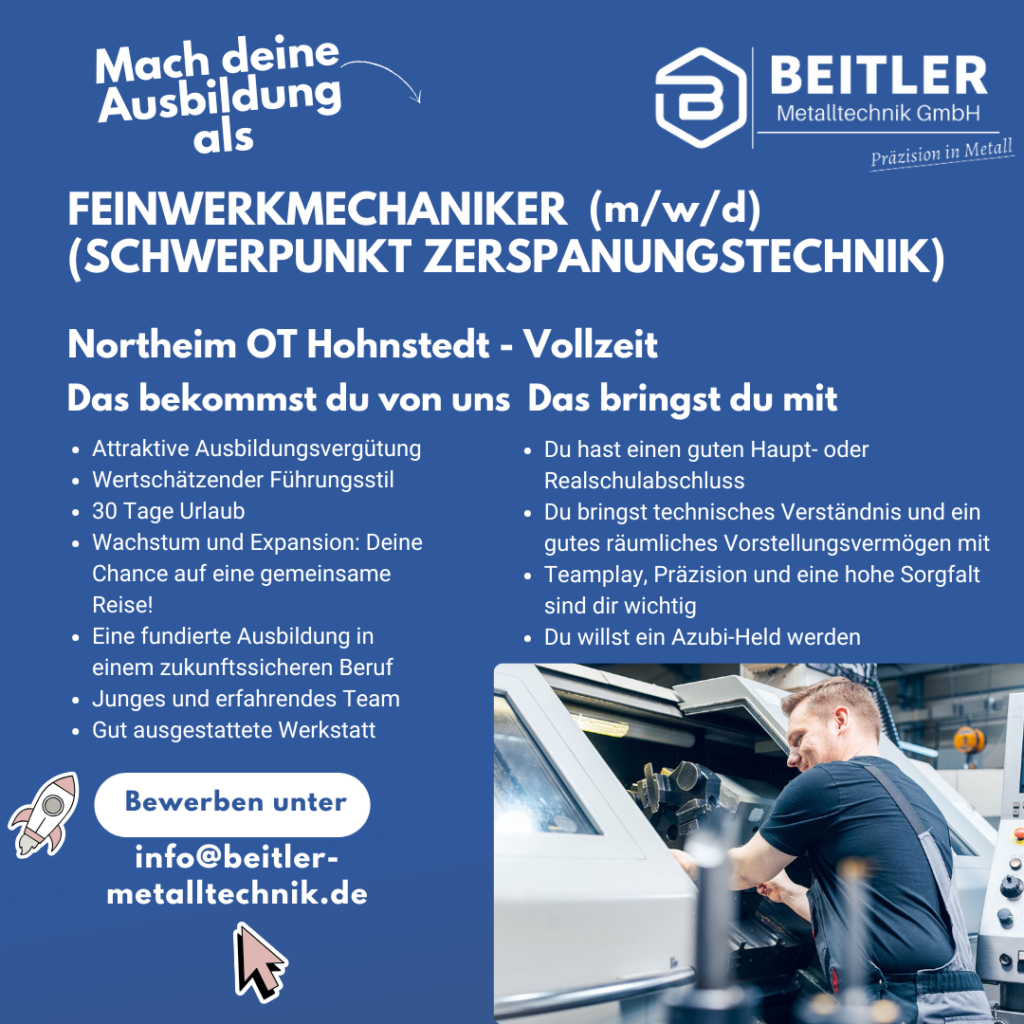 ausbildung feinwerkmechaniker neu hohnstedt