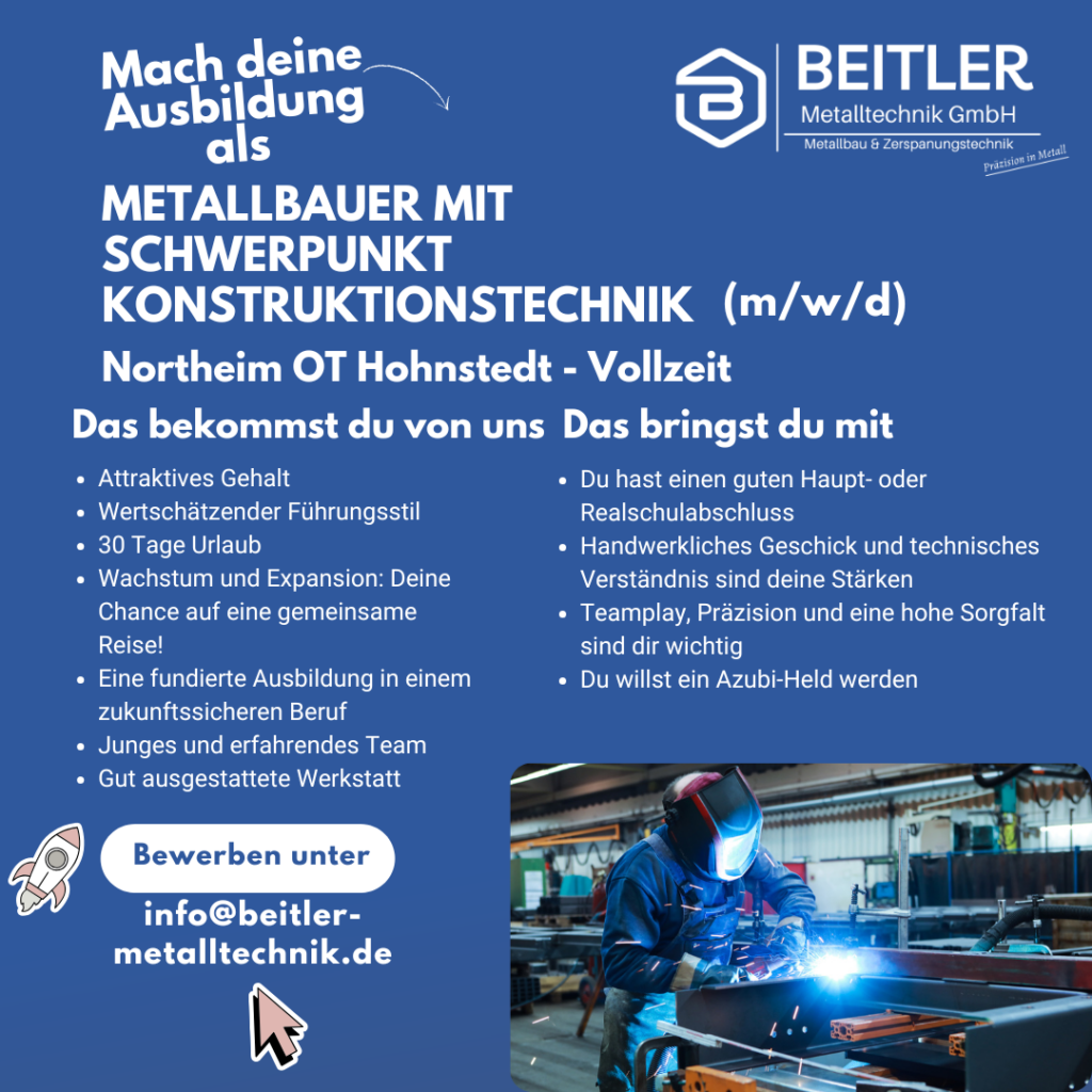 ausbildung metallbauer neu hohnstedt