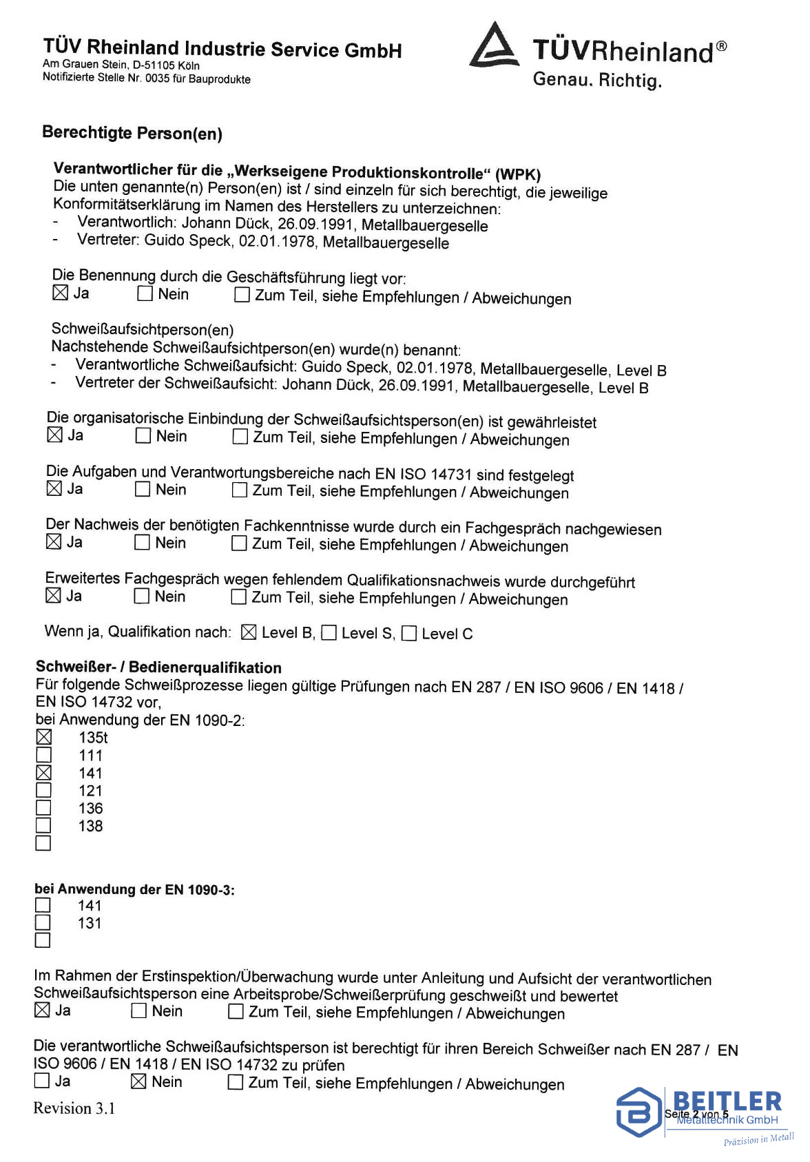 Zertifikate beitler wasserzeichen wpk bericht seite2 blau