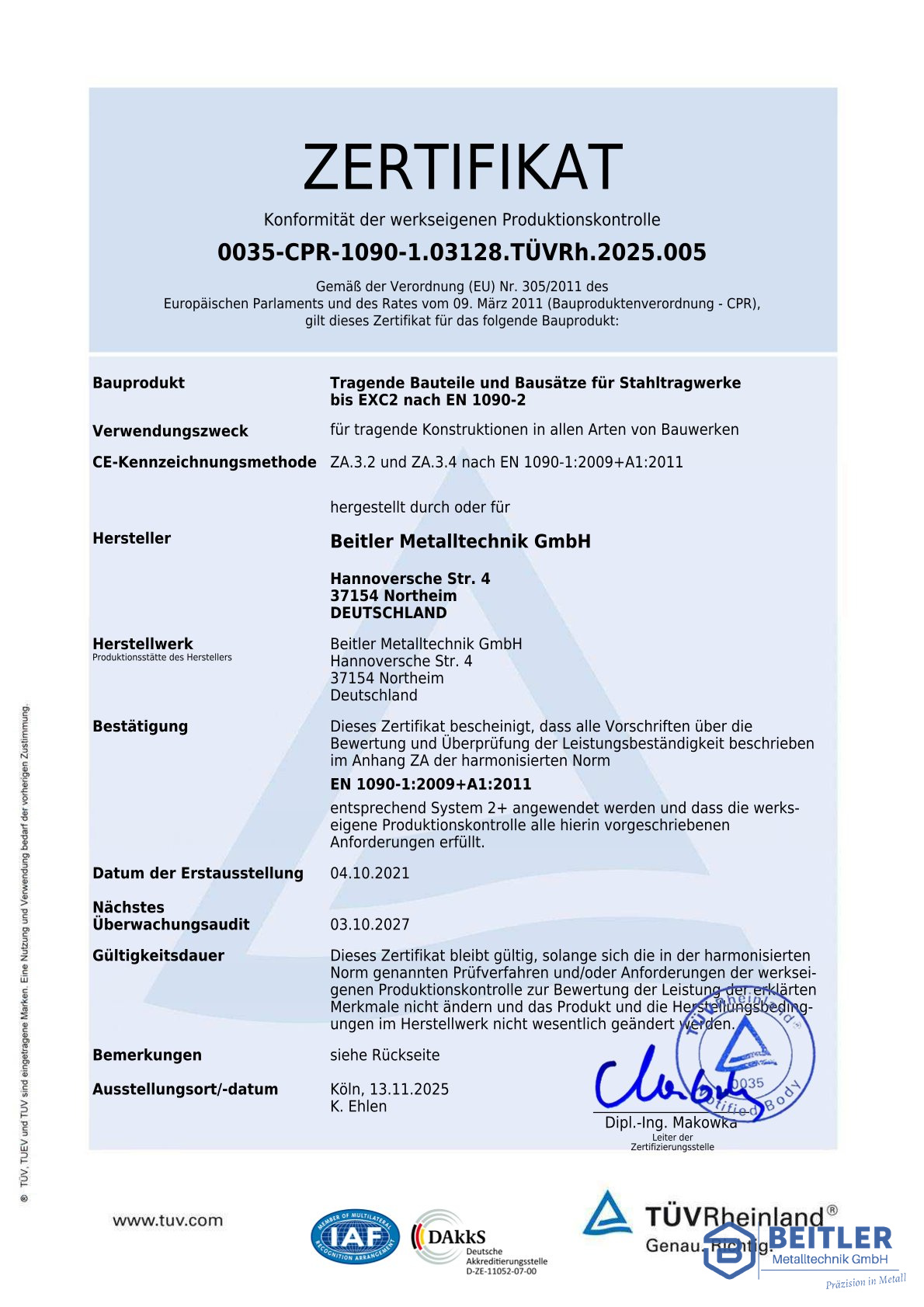 Zertifikate beitler wasserzeichen zertifikat blau 1