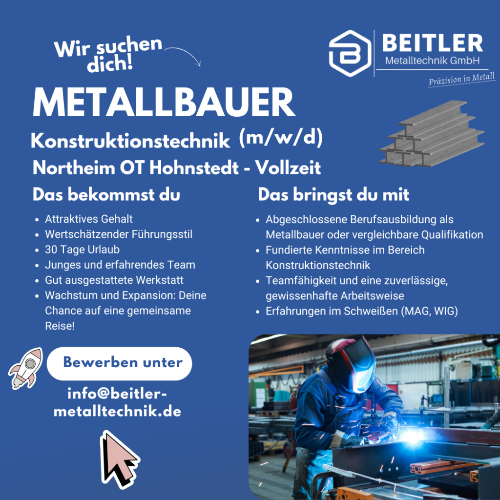 metallbauer konstruktionstechnik neu hohnstedt